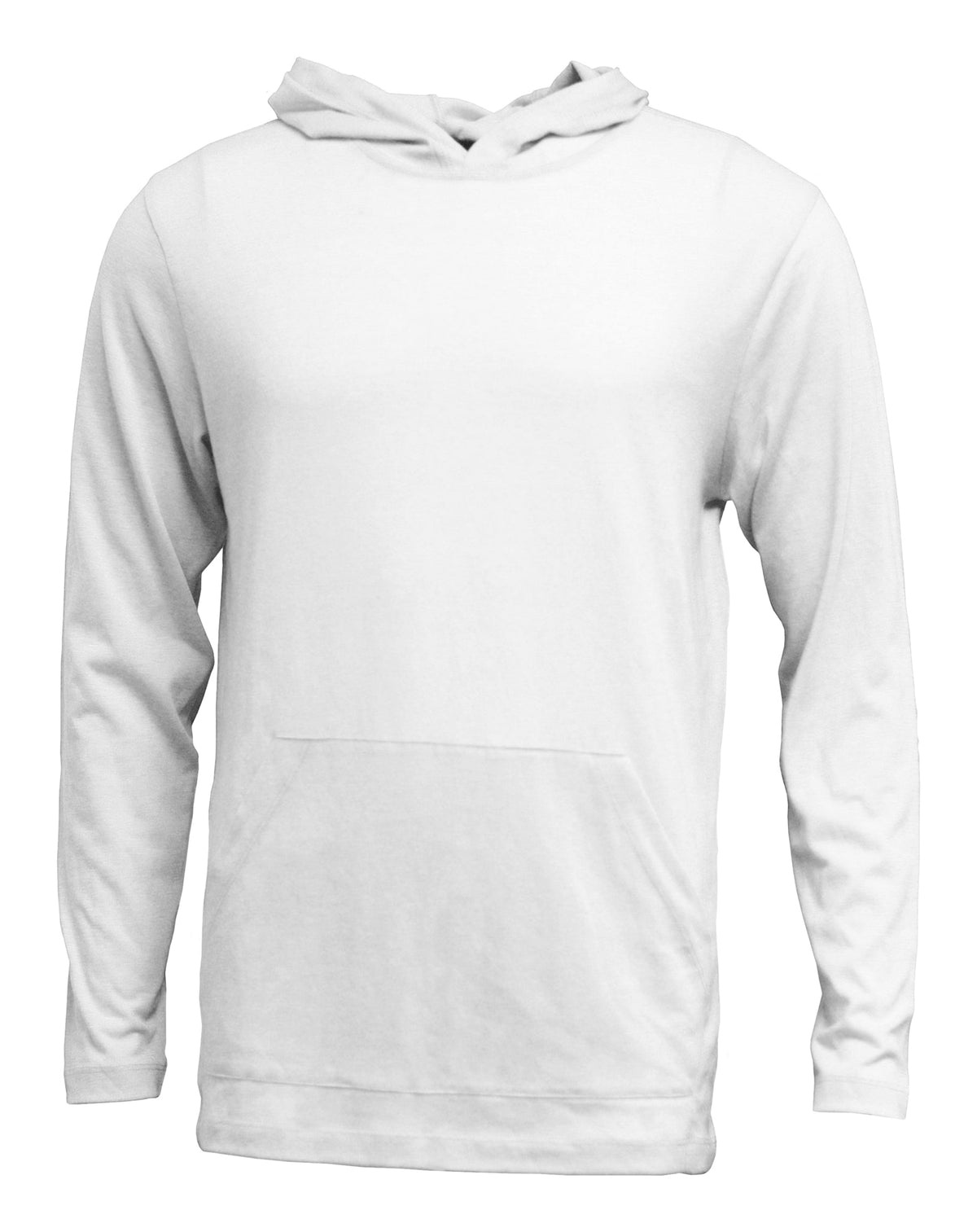 Tri-blend Long Sleeve Hooded T w/Front Muff Pocket