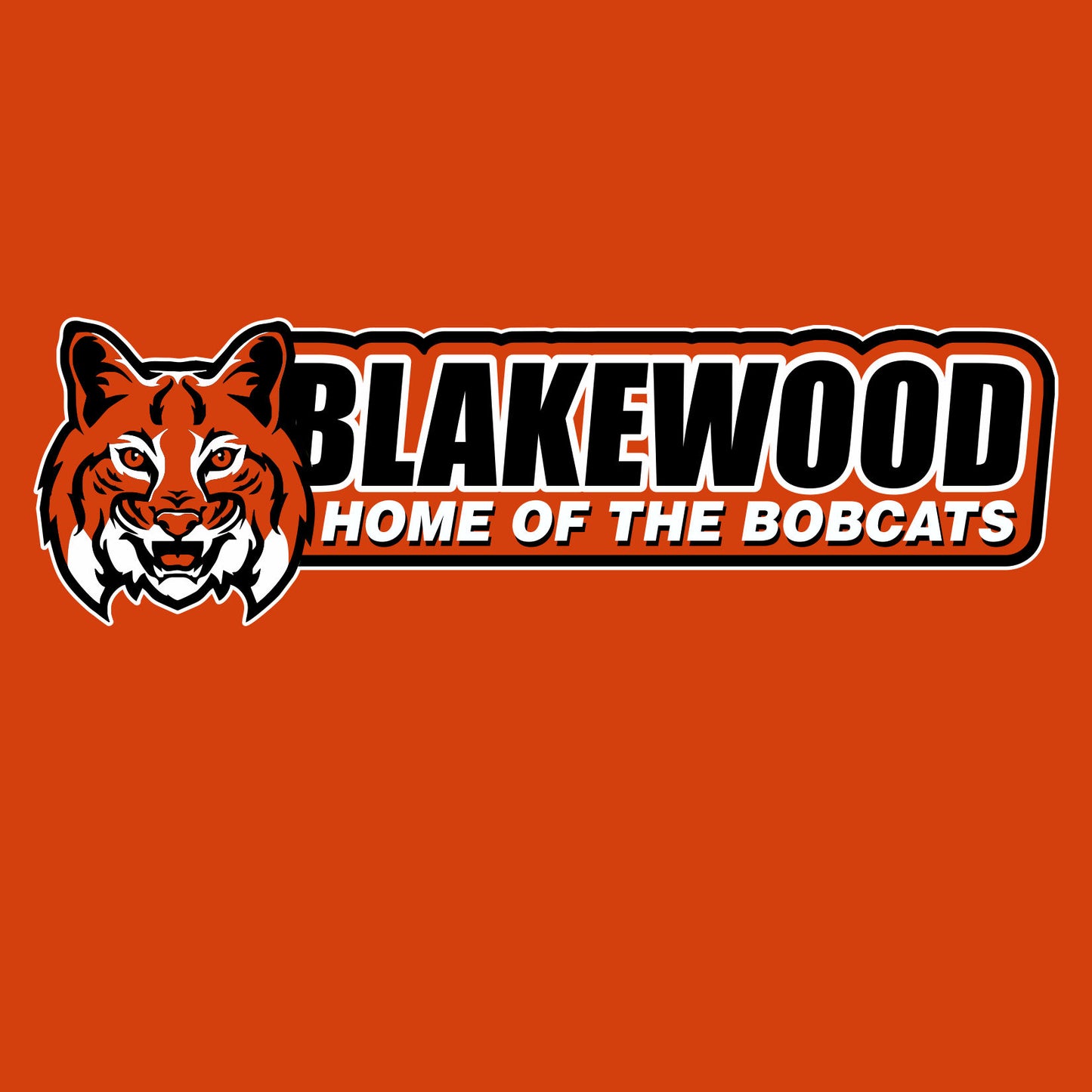 Custom bobcat mascot school spiritwear design template for student and staff apparel