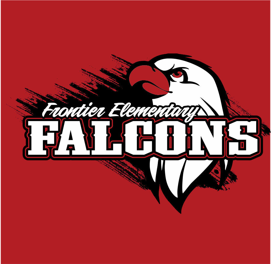 Falcon mascot head school spiritwear design template for custom t shirts