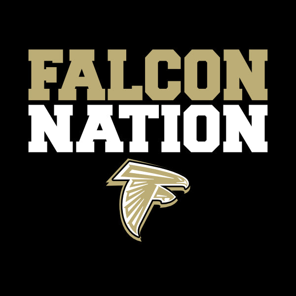 Falcon pride typography school spiritwear design template for fan apparel