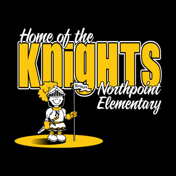 Knight mascot illustration school spiritwear design template for school spirit shirts