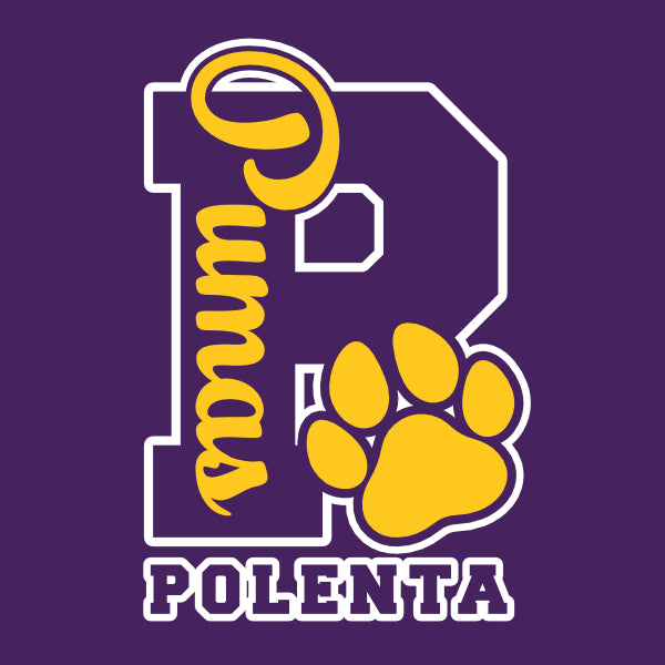 Panther mascot illustration school spiritwear design template for fan apparel
