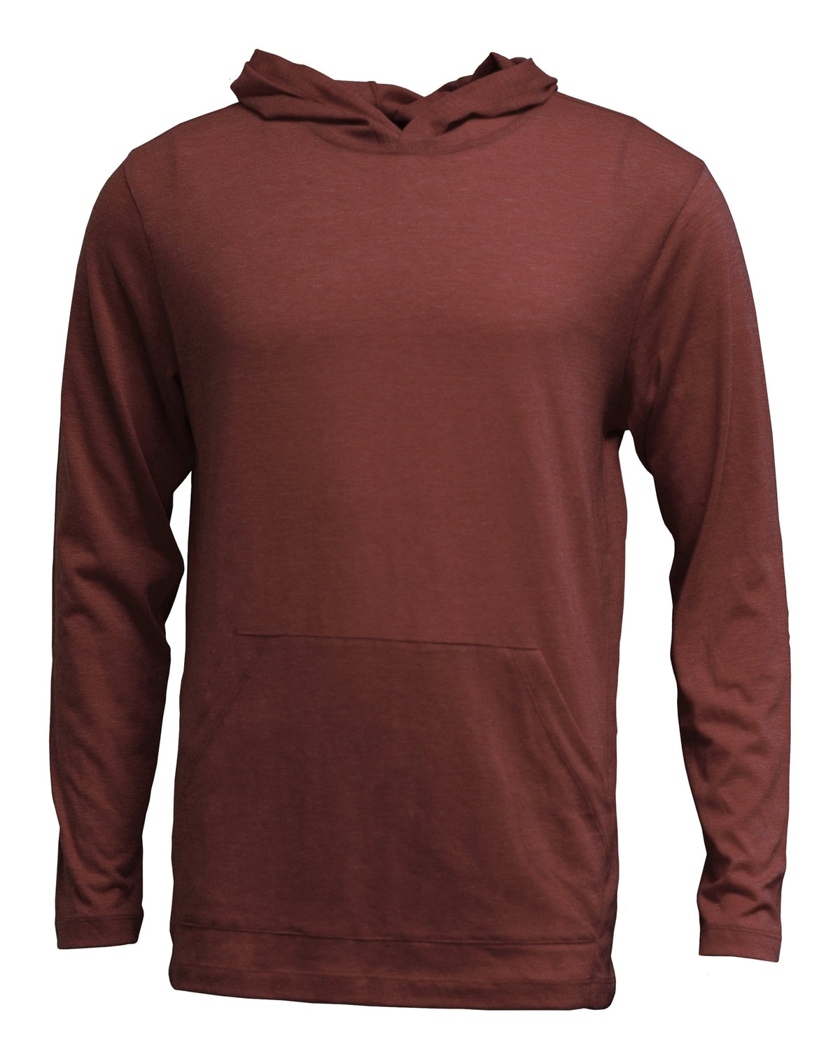 Tri-blend Long Sleeve Hooded T w/Front Muff Pocket