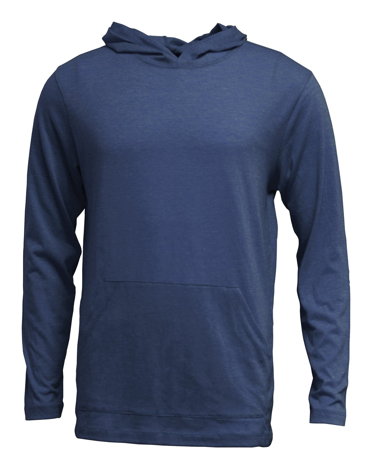 Tri-blend Long Sleeve Hooded T w/Front Muff Pocket