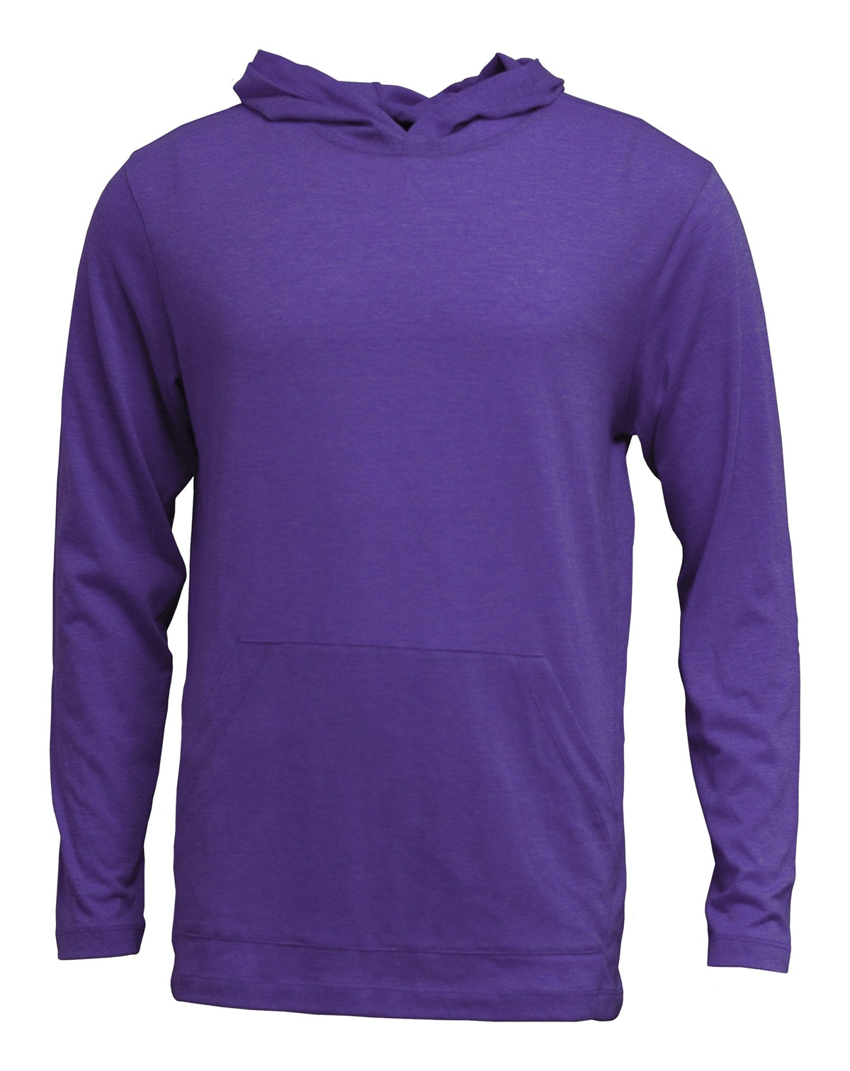 Tri-blend Long Sleeve Hooded T w/Front Muff Pocket