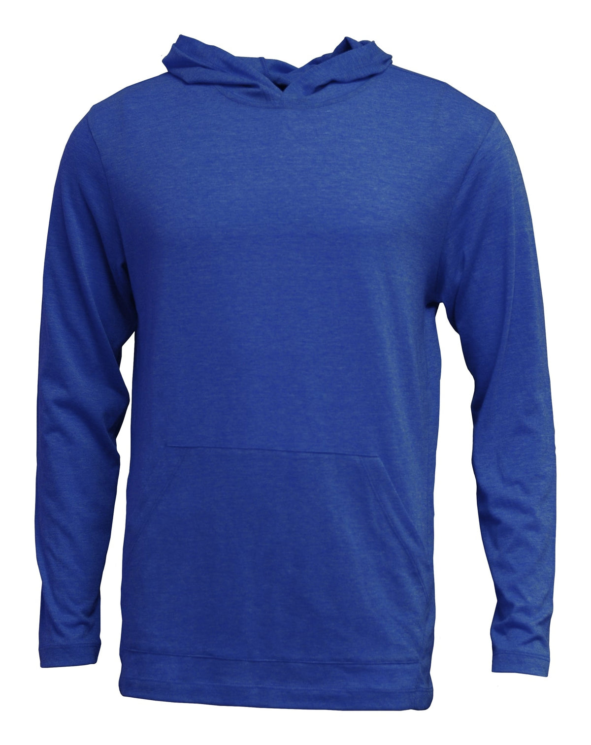 Tri-blend Long Sleeve Hooded T w/Front Muff Pocket