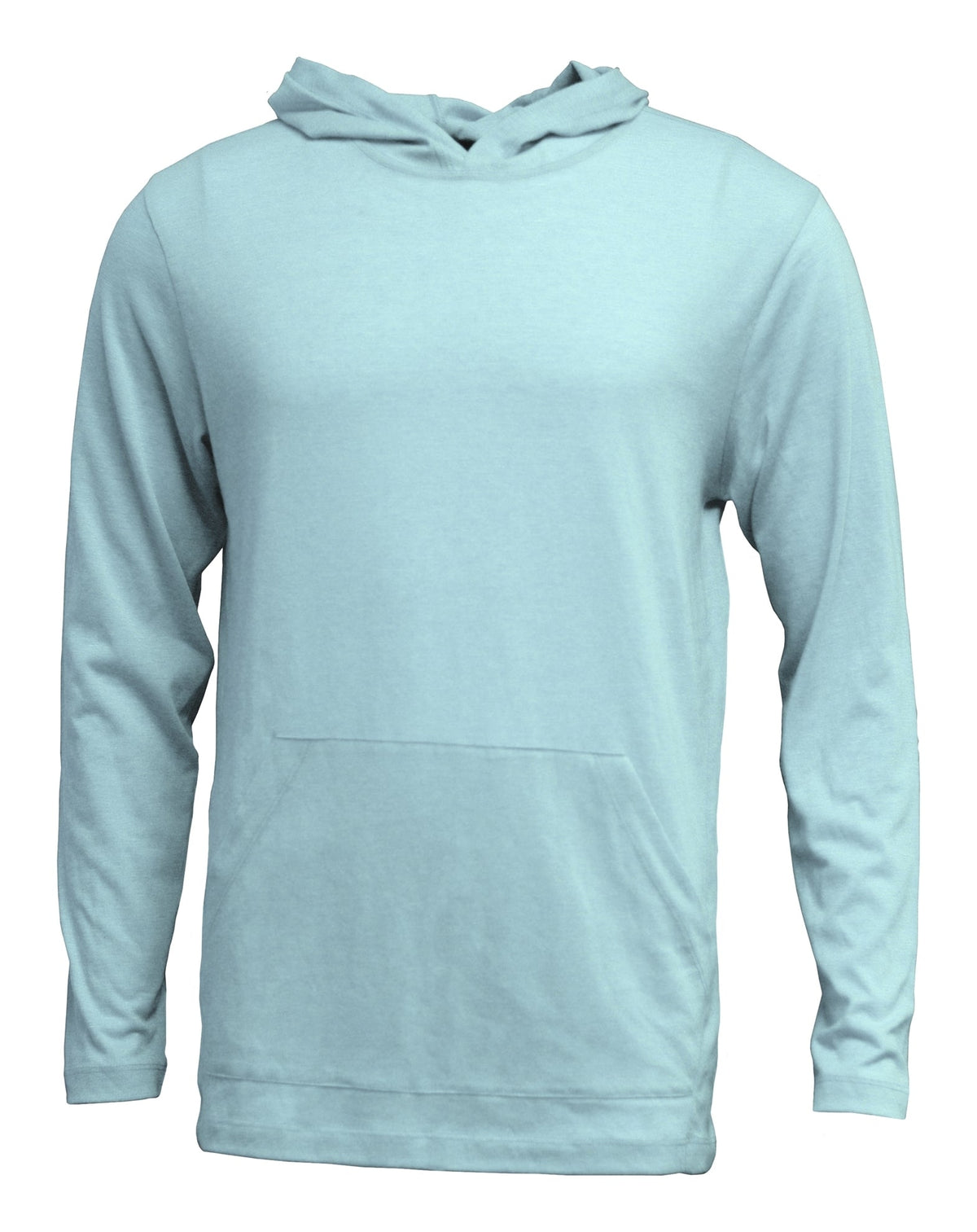 Tri-blend Long Sleeve Hooded T w/Front Muff Pocket