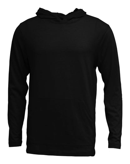 Tri-blend Long Sleeve Hooded T w/Front Muff Pocket