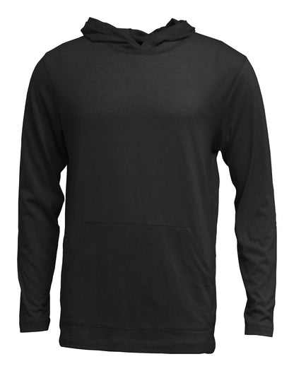 Tri-blend Long Sleeve Hooded T w/Front Muff Pocket