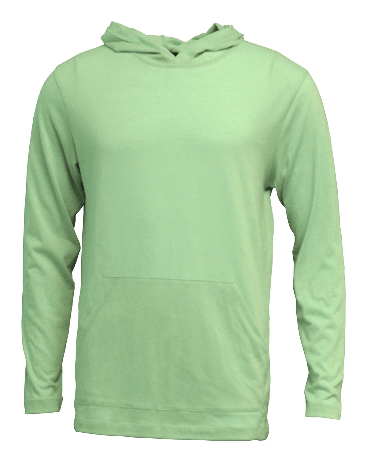 Tri-blend Long Sleeve Hooded T w/Front Muff Pocket