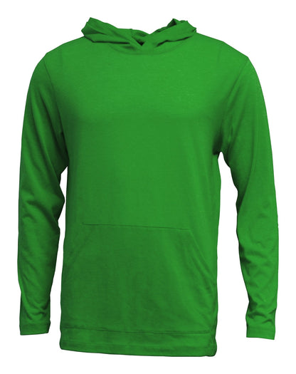 Tri-blend Long Sleeve Hooded T w/Front Muff Pocket