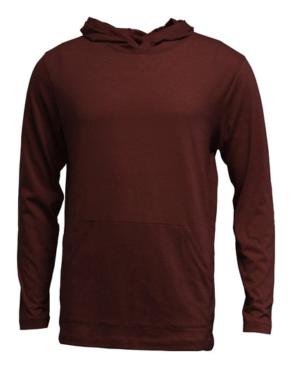 Tri-blend Long Sleeve Hooded T w/Front Muff Pocket