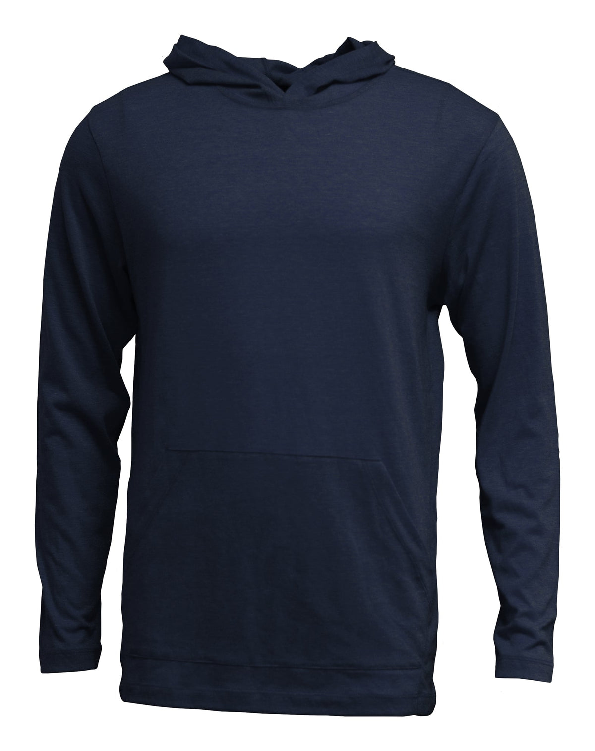 Tri-blend Long Sleeve Hooded T w/Front Muff Pocket