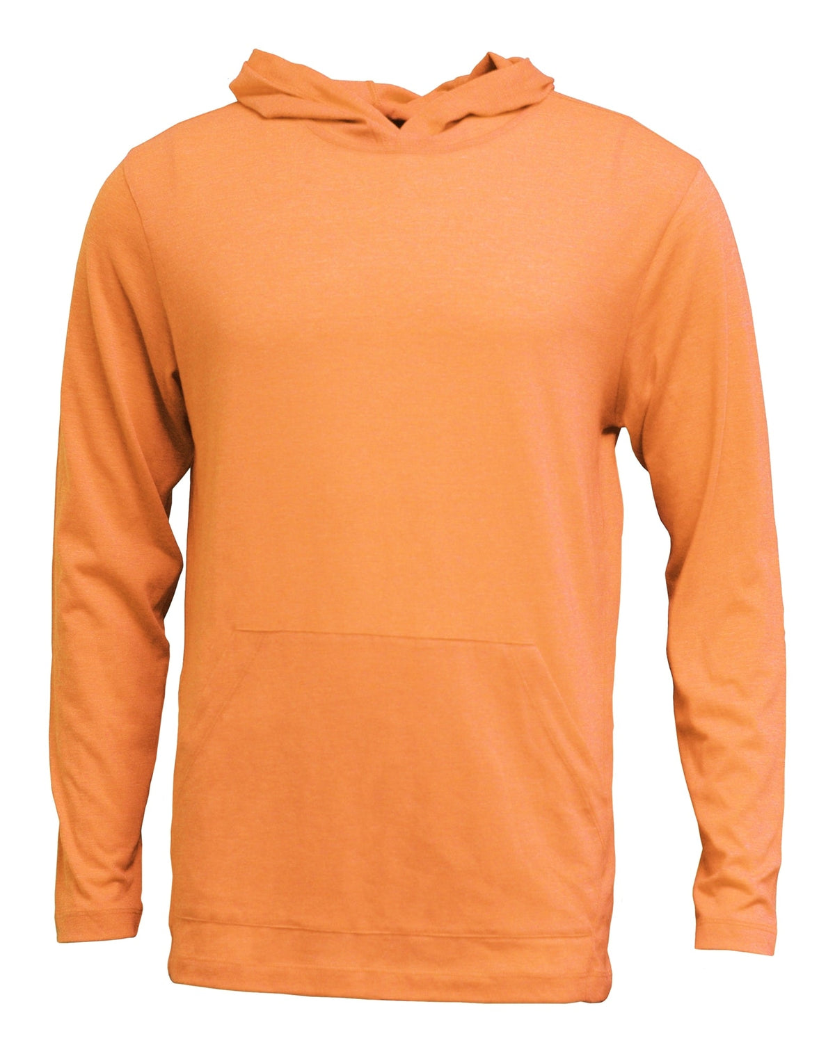 Tri-blend Long Sleeve Hooded T w/Front Muff Pocket