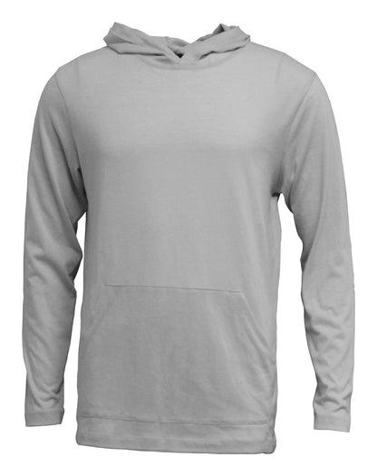 Tri-blend Long Sleeve Hooded T w/Front Muff Pocket