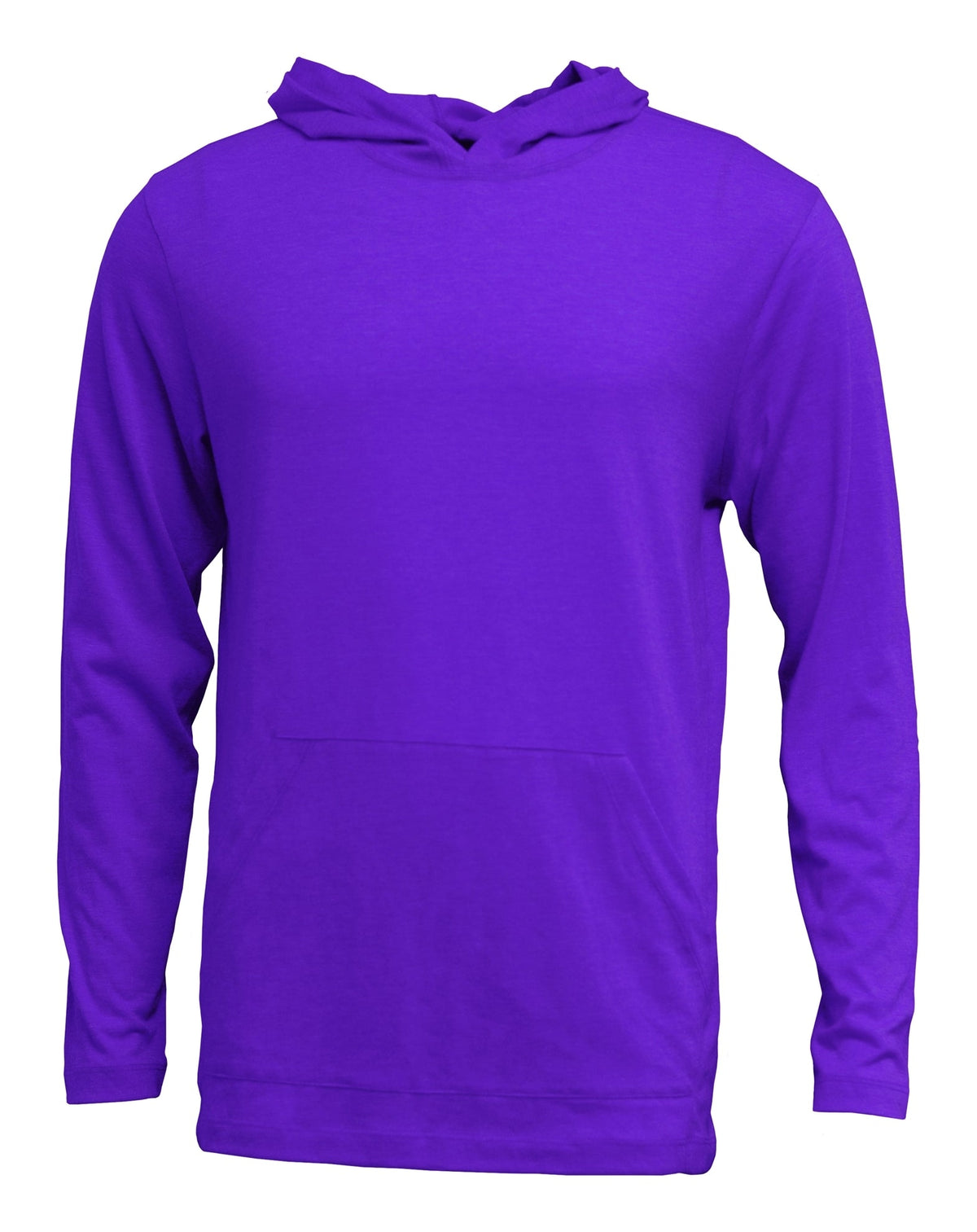 Tri-blend Long Sleeve Hooded T w/Front Muff Pocket