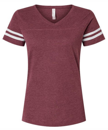Ladies Vintage Football T