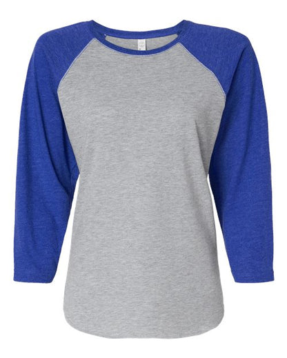 Ladies Baseball Fine Jersey 3/4 Sleeve Tee