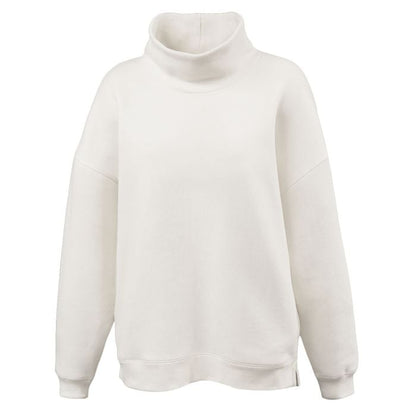 Ladies Soft Sponge Oversized Mockneck Sweatshirt