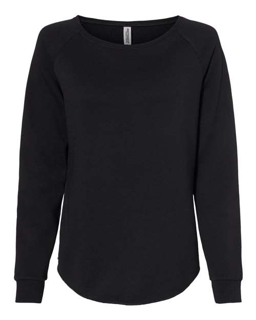 Ladies Wave Wash Crewneck Sweatshirt