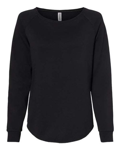 Ladies Wave Wash Crewneck Sweatshirt