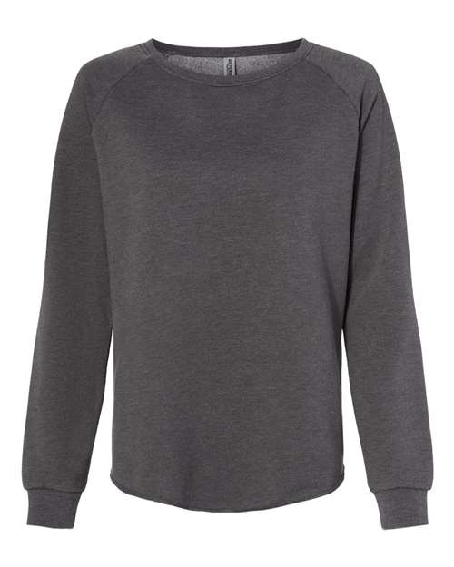 Ladies Wave Wash Crewneck Sweatshirt