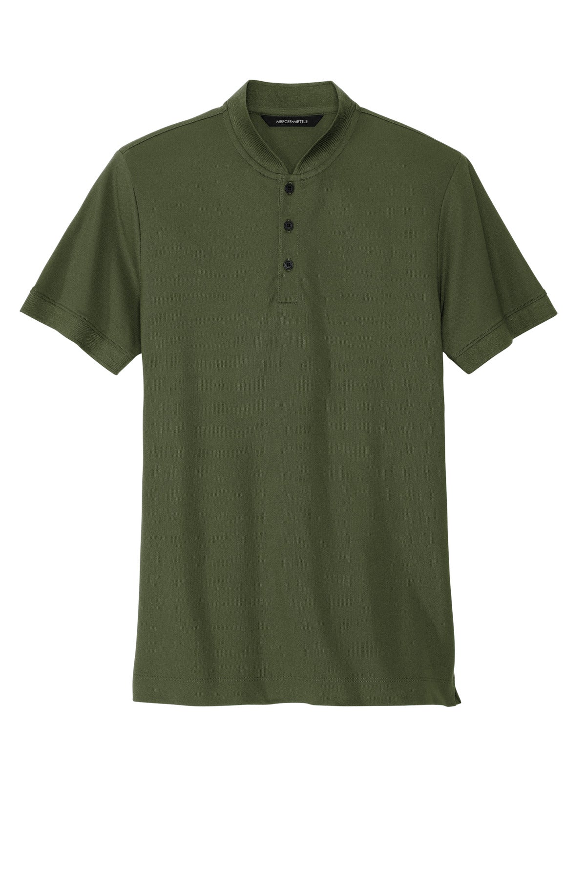 Stretch Pique 3 Button Henley