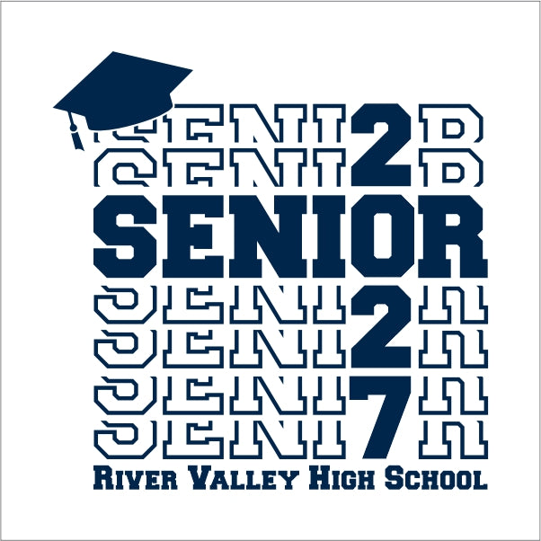 Senior Class of 2027 Shirt Design Template 02