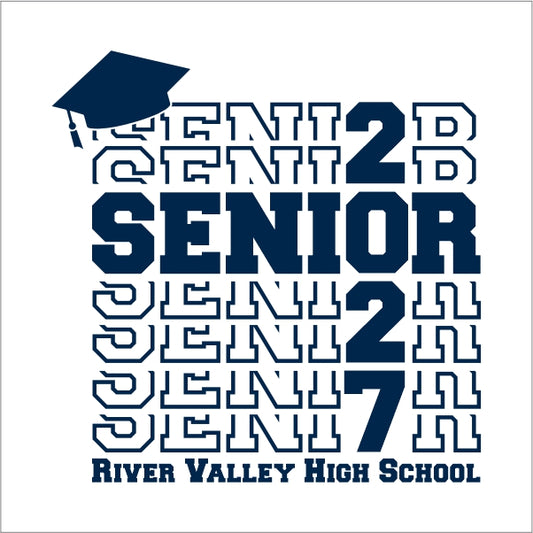 Senior Class of 2027 Shirt Design Template 02