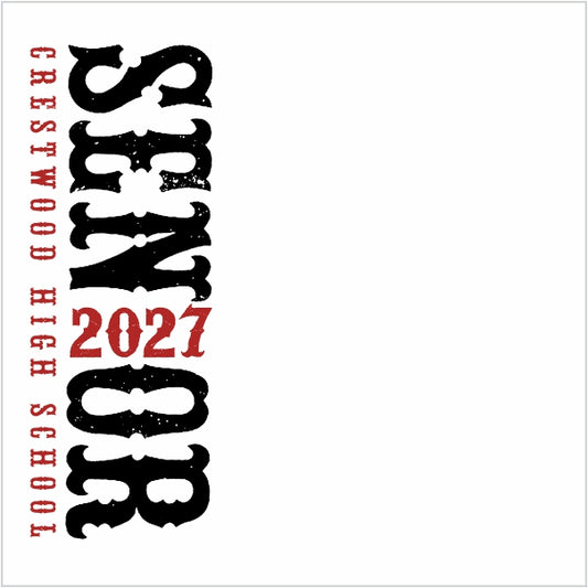 Senior Class of 2027 Shirt Design Template 04