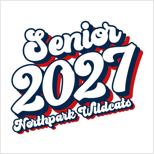 Senior Class of 2027 Shirt Design Template 01