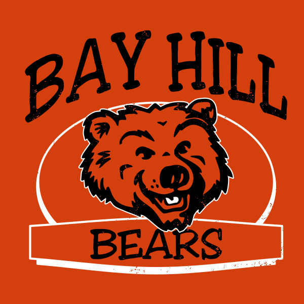 Bear mascot school spiritwear design template for school pride apparel