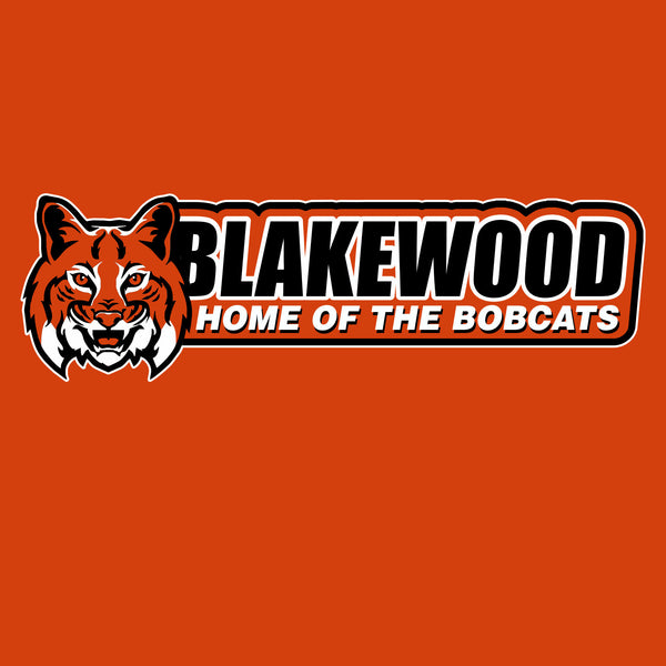 Custom bobcat mascot school spiritwear design template for student and staff apparel
