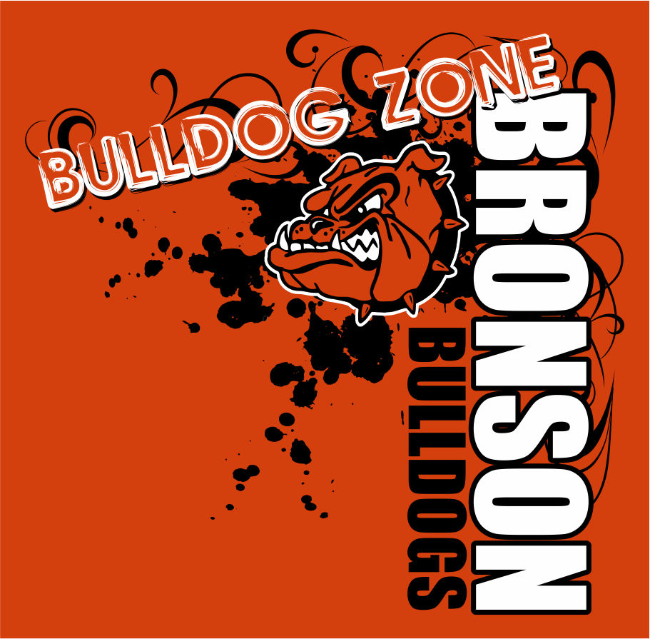 Distressed bulldog mascot school spiritwear design template for custom apparel