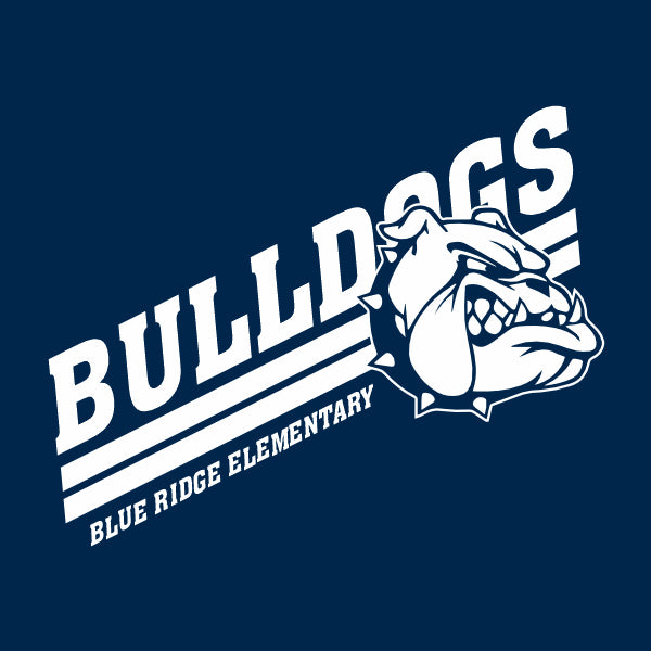 Bulldog mascot graphic school spiritwear design template for school spirit shirts