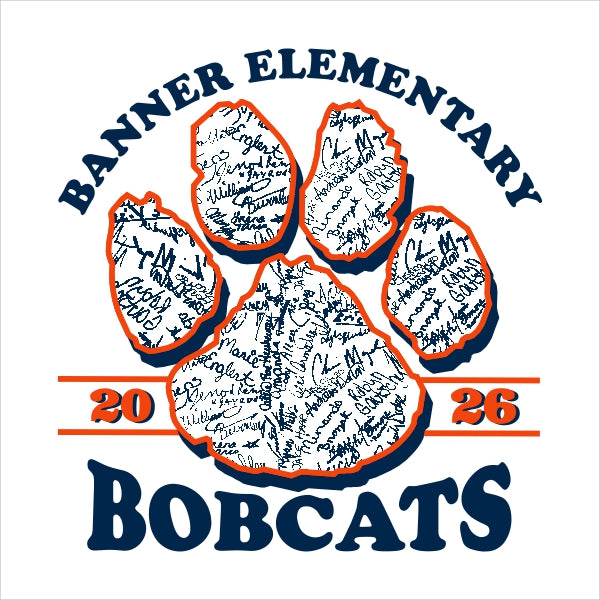 Class of 2026 signature class shirt design template with customizable school name and mascot