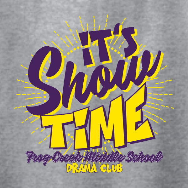 Art club shirt design with peace love art icons and colorful layout
