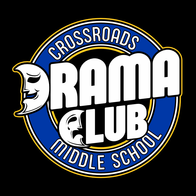Art club shirt design with paintbrush stroke and bold lettering