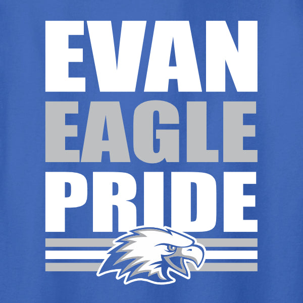 Eagle pride typography school spiritwear design template for school apparel
