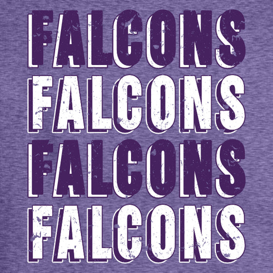 Repeat pattern falcon mascot school spiritwear design template for school spiritwear
