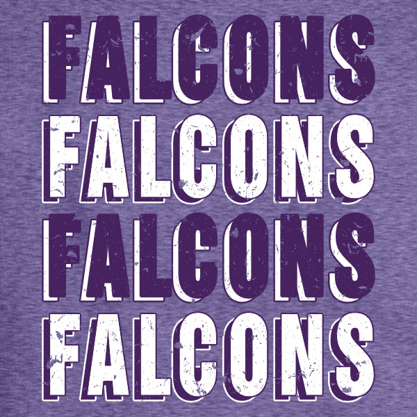 Repeat pattern falcon mascot school spiritwear design template for school spiritwear
