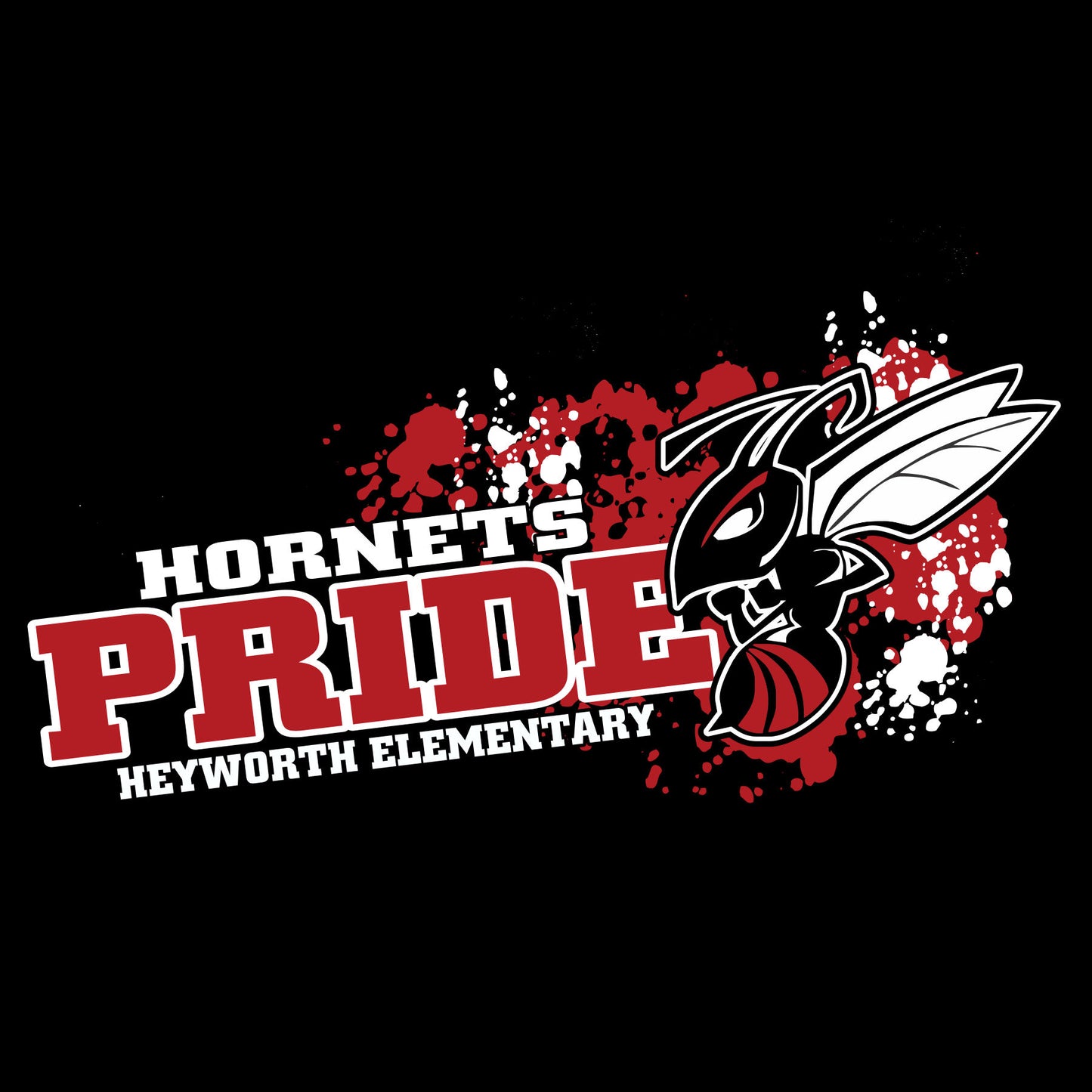 Hornet pride school spiritwear design template for school apparel