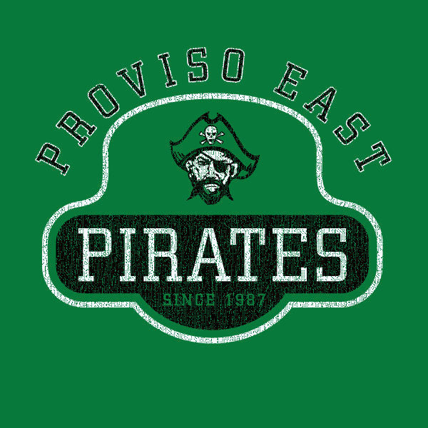 Pirate badge logo school spiritwear design template for custom school apparel