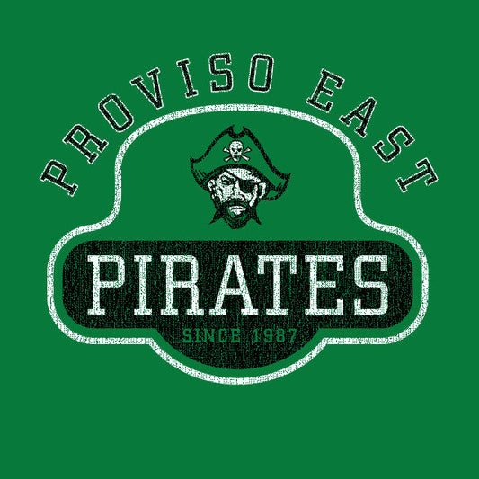 Pirate badge logo school spiritwear design template for custom school apparel