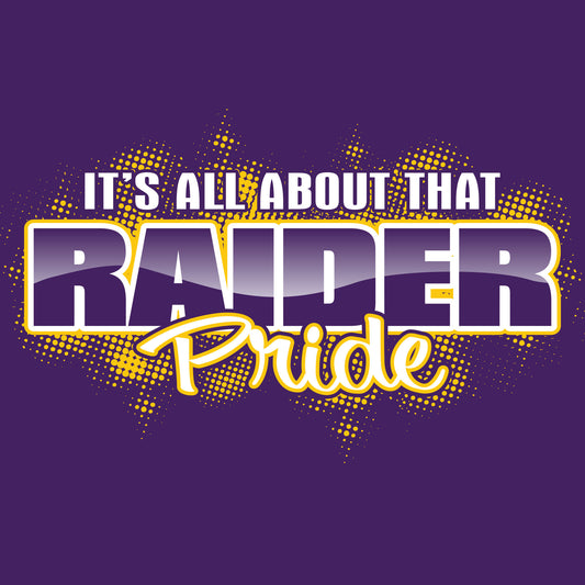 Raider pride typography school spiritwear design template for fan apparel