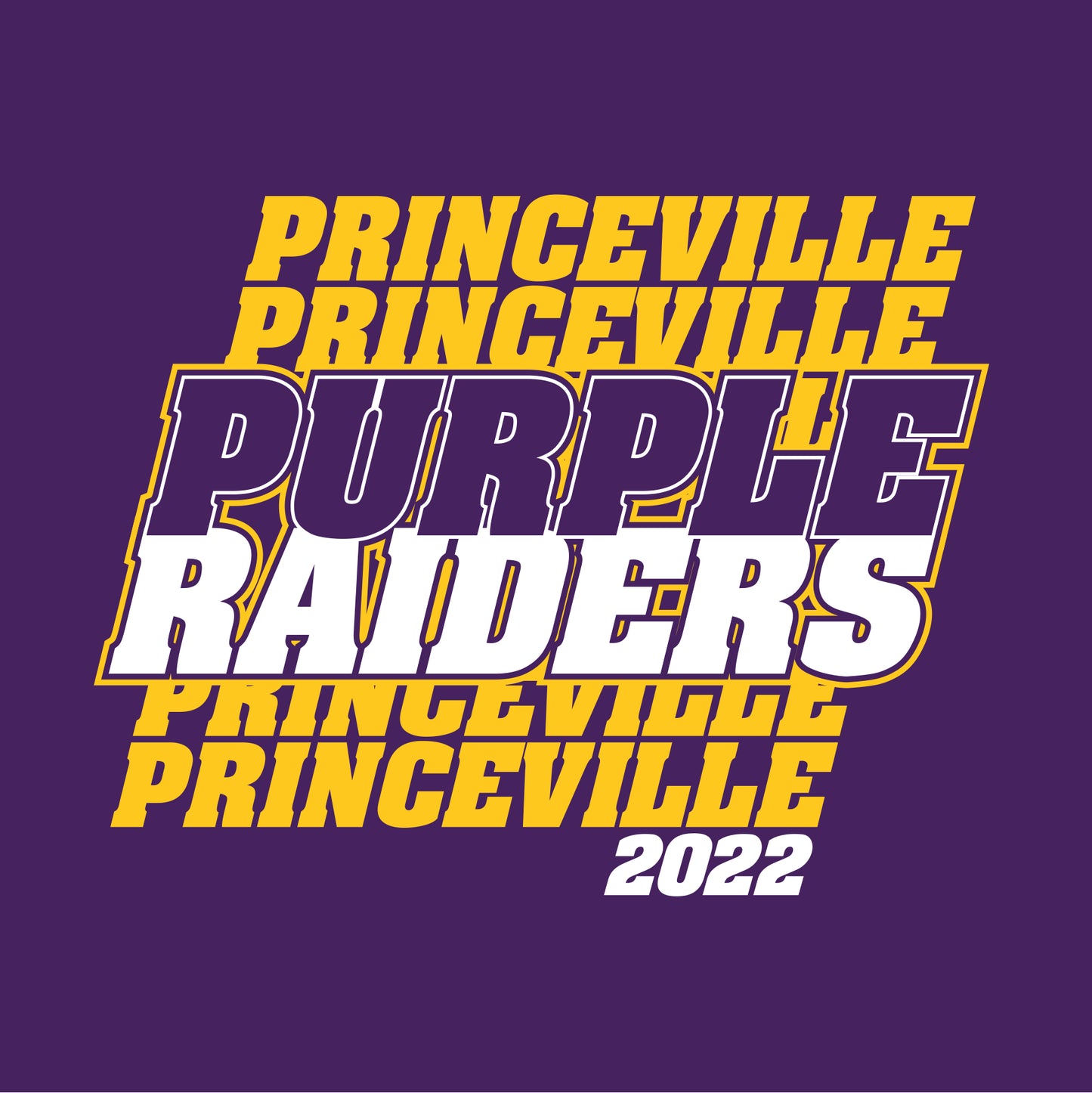 Stacked typography raider mascot school spiritwear design template for fan apparel