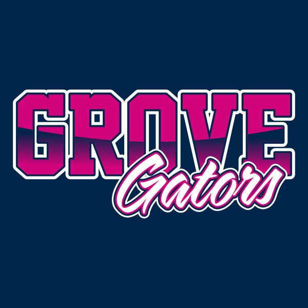 Custom school spiritwear design featuring mascot name and bold athletic lettering with color fade