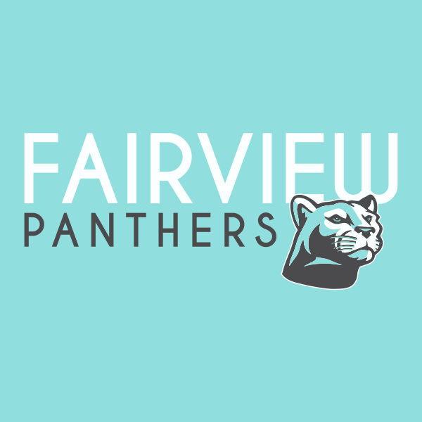 School spiritwear design featuring panther head and clean modern typography