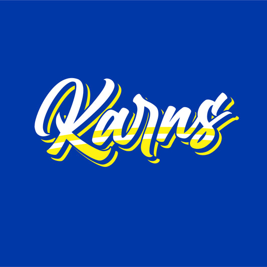 Script lettering school spiritwear design template for custom school apparel