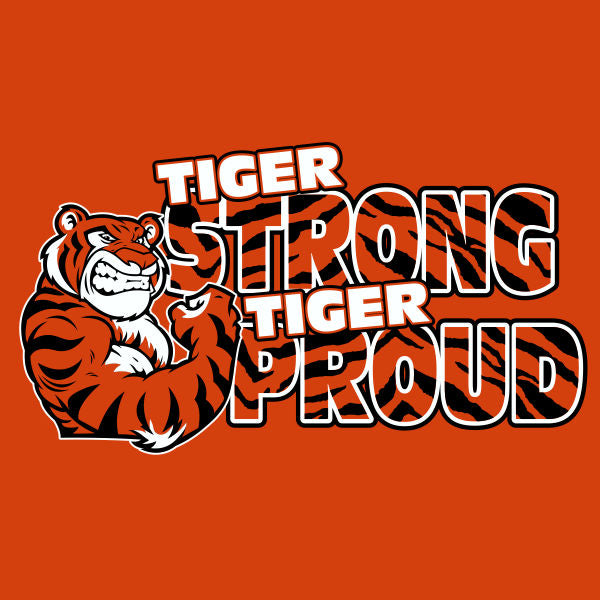 Tiger pride typography school spiritwear design template for custom apparel